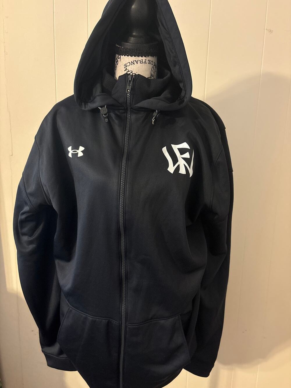 Black Wow Factor Hooded Under Armour Sweatshirt  Size XL Tall